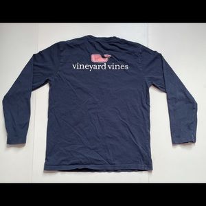 navy blue long sleeve vineyard vines shirt